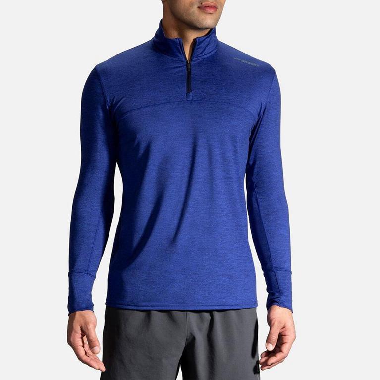 Brooks DASH HALF ZIP Running Jackets Mens Outlet - Blue (FVK204715)